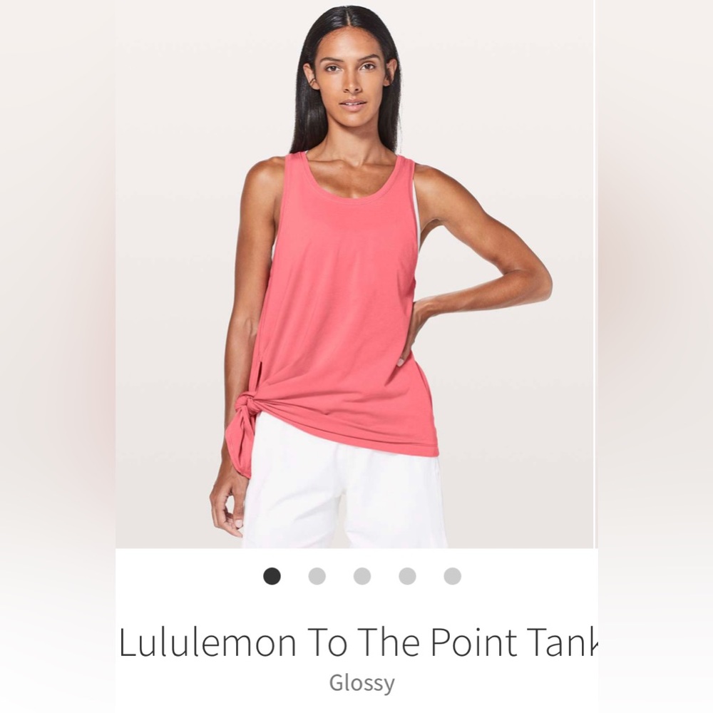 Lululemon To The Point Tank Coral Pink.